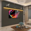 Ver imagem 2 de Painel Ripado para Tv até 85 Polegadas com Led Grafite