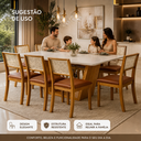 Ver imagem 3 de Kit 8 Cadeiras de Jantar Estofada Corino Rubi Madeira Maciça:Caramelo
