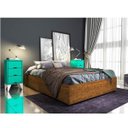 Ver imagem 1 de Base para Cama Casal e 2 Mesa de Cabeceiras 3 Gavetas Virginia Espresso Móveis