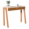 Mesa Escrivaninha Aparador Pés Madeira Quarto Estudo 90x40 Offwhite - 5
