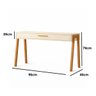 Mesa Escrivaninha Aparador Pés Madeira Quarto Estudo 90x40 Offwhite - 7