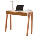 Ver imagem 2 de Mesa Escrivaninha Aparador Pés Madeira Quarto Estudo 90x40 Offwhite