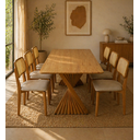 Ver imagem 2 de Mesa de Jantar Orgânica Retangular 220x110 - Castanho Claro