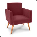 Ver imagem 3 de Conjunto Poltronas e Puff Anari Veludo Vinho