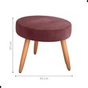 Ver imagem 4 de Conjunto Poltronas e Puff Anari Veludo Vinho