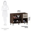Ver imagem 2 de Balcão de Cozinha 120cm 2 Portas e 3 Gavetas sem Tampo Luna Luciane Móveis
