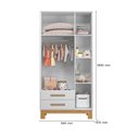 Ver mais imagens de Jogo Quarto Infantil Q Encanto Slim 3 Peças Berço Cômoda Guarda Roupa Qmovi
