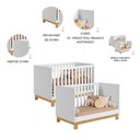 Ver imagem 5 de Jogo Quarto Infantil Q Encanto Slim 3 Peças Berço Cômoda Guarda Roupa Qmovi