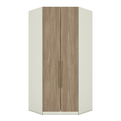 Guarda Roupa Roupeiro De Canto Módulo 02 Portas Seletto MC05 Closet Areia Jequitibá Henn