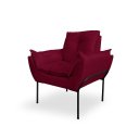 Ver imagem 4 de Poltrona Decorativa Opala Amamentação para Sala Base de Ferro Preto Suede Meecommerce:bordo