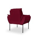 Ver imagem 3 de Poltrona Decorativa Opala Amamentação para Sala Base de Ferro Preto Suede Meecommerce:bordo