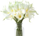 Ver imagem 1 de 10 Flores Realistas Buquê de Noivas Copo de Leite Branco