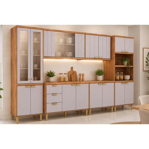 Kit Modulado 6 Peças Elena CZ545 Cinamomo/Off White MGM
