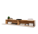 Ver imagem 2 de Rack 136cm Suspenso com 2 Portas Bancada Future Nature/Branco Peternella