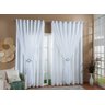 Cortina Gaze De Linho Forro Blackout 5,00x2,70 Sala E Quarto Branco - 1