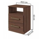 Ver imagem 3 de Mesa de Cabeceira com Nicho e 2 Gavetas Da Vinci Móveis Lopas