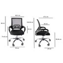 Ver imagem 3 de Cadeira Begônia Ergonômica Tela Mesh Apoio Lombar até 120kg