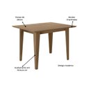 Ver imagem 5 de Conjunto Sala de Jantar Mesa Retangular Kate 120cm 4 Cadeiras Josi Marrom/Carvalho