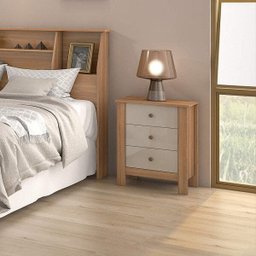 Mesa de Cabeceira 3 Gavetas Maggiore New Móveis Lopas - 1