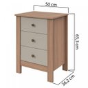 Ver imagem 3 de Mesa de Cabeceira 3 Gavetas Maggiore New Móveis Lopas