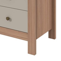 Mesa de Cabeceira 3 Gavetas Maggiore New Móveis Lopas - 5