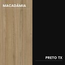 Ver imagem 4 de Escrivaninha Mesa Escritório Retangular com Gaveteiro Suspenso com Chave 120cm Macadâmia e Preto Marrom