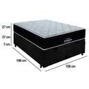 Ver imagem 5 de Cama Box Baú Queen Suede Bipartido + Colchão Airtech Molas Ensacadas Antares Ortobom 158x198x71