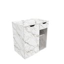 Ver imagem 4 de Conjunto 60cm Gabinete para Banheiro com Espelheira e Cuba Bn3620 Tecnomóbili Mármore Branco