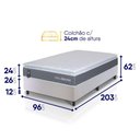 Ver imagem 3 de Conjunto Box Branco Luanda Cinza Espuma D28 Solteiro 96x203x62 - King House