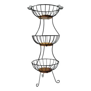 Fruteira 3 Andares Redonda Minas Rústico 3 Andares Redondo