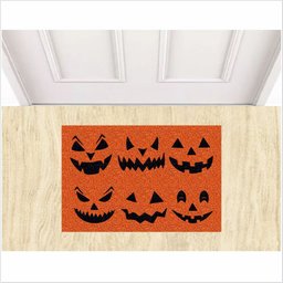 TAPETE DECORAÇÃO DE HALLOWEEN MEDIDA PORTA ABÓBORA COM LARANJA, - 1