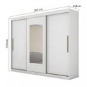Ver imagem 4 de Guarda-Roupa Casal com Espelho 3 Portas de Correr 3 Gavetas Valsa Espresso Móveis