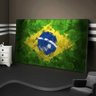 Quadro Decorativo Bandeira Do Brasil:90x60/DOURADA - 2