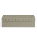 Ver imagem 6 de Calçadeira Báu King Size Atena 195cm Capitonê Veludo Bege - Desk Design