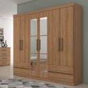 Ver imagem 1 de Guarda-Roupa Casal com Espelho 6 Portas 4 Gavetas Zeus Plus