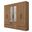 Ver imagem 3 de Guarda-Roupa Casal com Espelho 6 Portas 4 Gavetas Zeus Plus