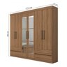 Guarda-Roupa Casal com Espelho 6 Portas 4 Gavetas Zeus Plus - 4