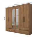 Ver imagem 4 de Guarda-Roupa Casal com Espelho 6 Portas 4 Gavetas Zeus Plus