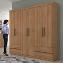 Ver imagem 5 de Guarda-Roupa Casal 6 Portas 4 Gavetas Zeus Plus Espresso Móveis