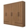 Guarda-Roupa Casal 6 Portas 4 Gavetas Zeus Plus Espresso Móveis - 3