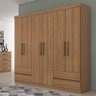 Guarda-Roupa Casal 6 Portas 4 Gavetas Zeus Plus Espresso Móveis - 1