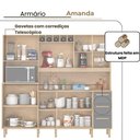 Ver imagem 3 de Armário de Cozinha Amanda 11 Portas 2,12mt Amêndoa Grafite