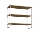 Ver imagem 1 de Nicho Aéreo com 3 Prateleiras 66cm Suspenso Mac Branco Cor:macadâmia com Branco