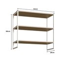 Ver imagem 2 de Nicho Aéreo com 3 Prateleiras 66cm Suspenso Mac Branco Cor:macadâmia com Branco