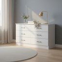 Ver imagem 1 de Cômoda Moderna 6 Gavetas 136cm Soft Soluzione Móveis