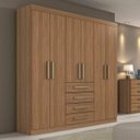 Ver imagem 1 de Guarda-Roupa Casal 6 Portas 4 Gavetas Hector Plus