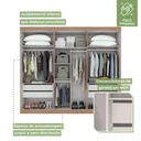 Ver imagem 7 de Guarda-Roupa Casal 6 Portas 4 Gavetas Castellaro Espresso Móveis
