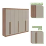 Guarda-Roupa Casal 6 Portas 4 Gavetas Castellaro Espresso Móveis - 6