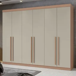 Guarda-Roupa Casal 6 Portas 4 Gavetas Castellaro Espresso Móveis - 1 Guarda-Roupa Casal 6 Portas 4 Gavetas Castellaro Espresso Móveis - 1