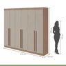 Guarda-Roupa Casal 6 Portas 4 Gavetas Castellaro Espresso Móveis - 4